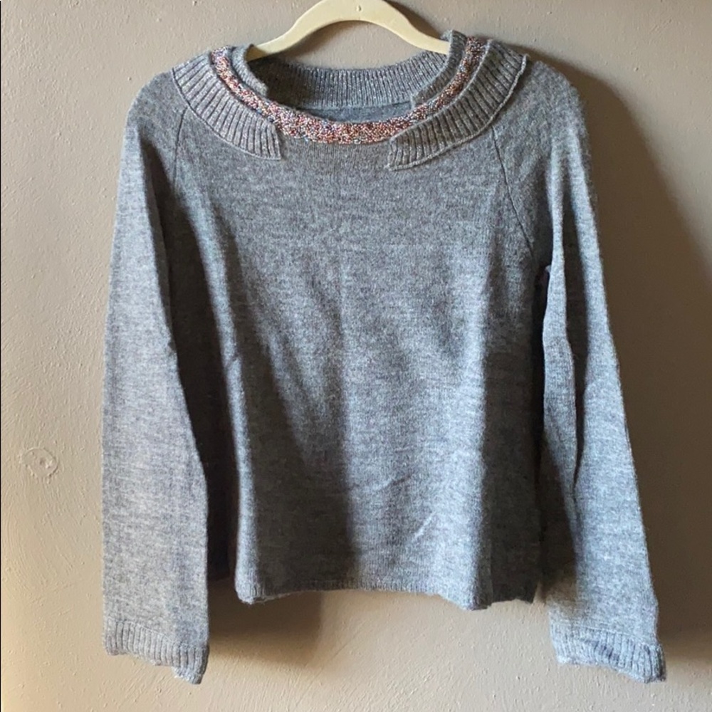 Anthropologie beaded sweater